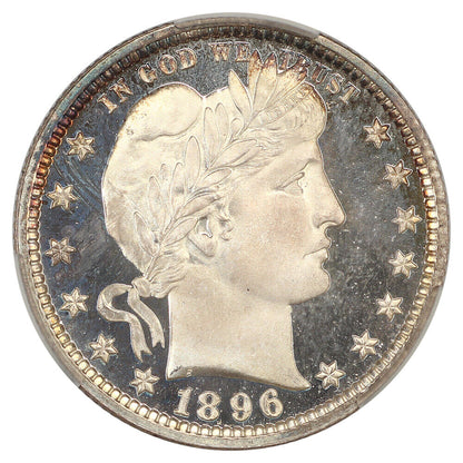 1896 25C CACG PR68DCAM ex: D.L. Hansen - Barber Quarter