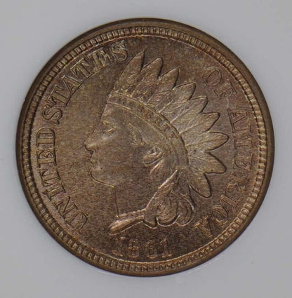 1861 Copper-Nickel Indian Cent 1C NGC MS66