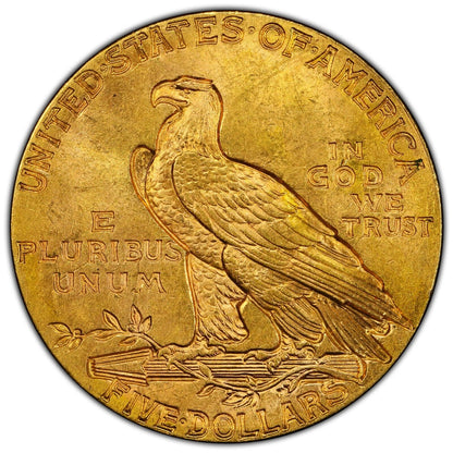 1912 $5 Indian Head PCGS MS64