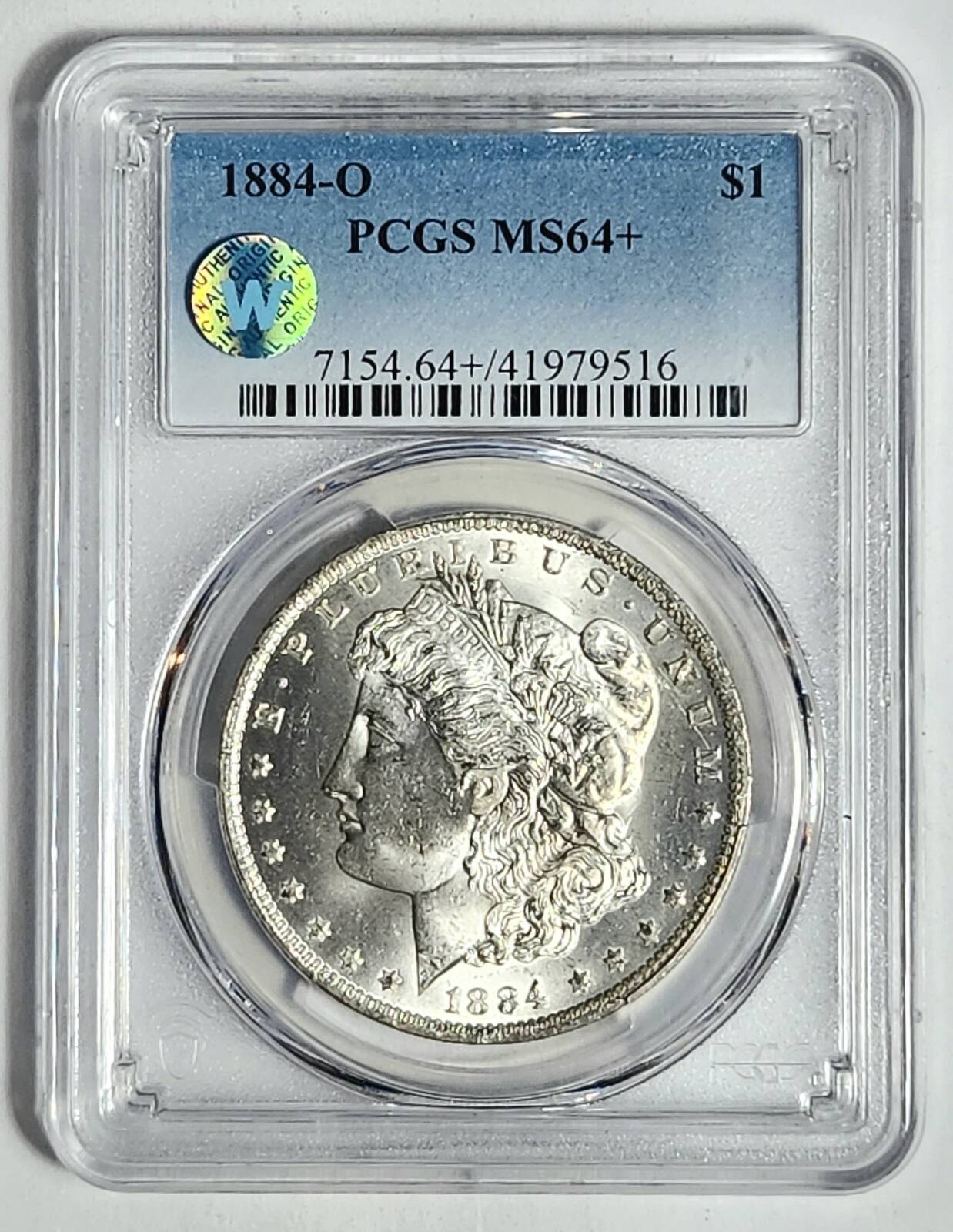 1884 O Morgan Silver Dollar PCGS MS-64+ Sight White