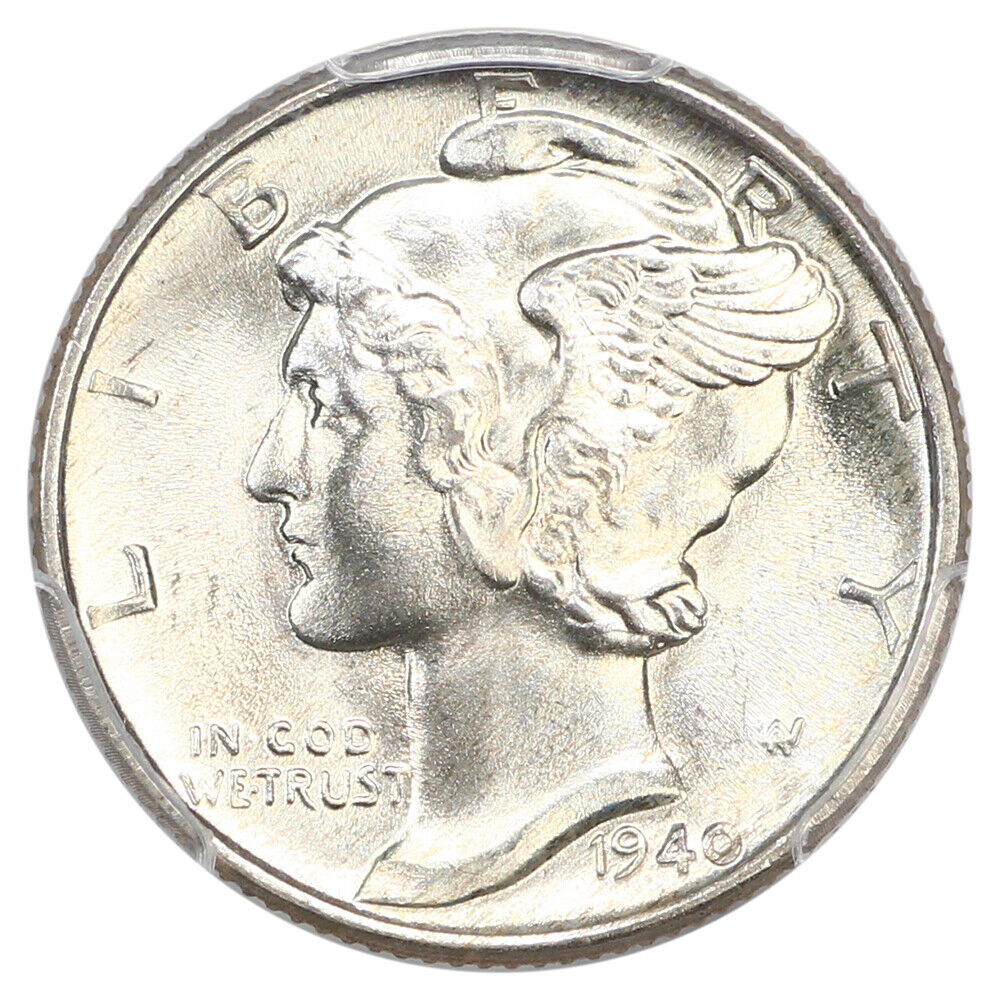 1940 10C PCGS MS68FB - Mercury Dime