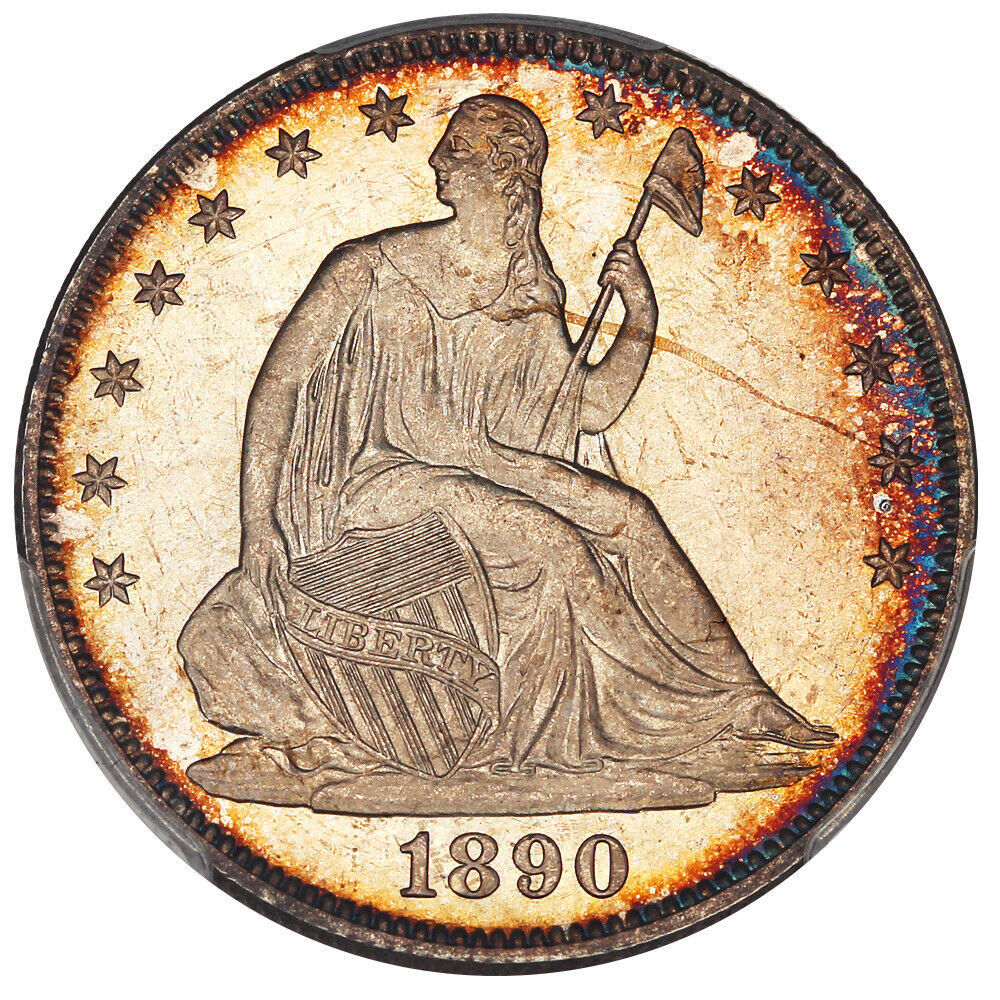 1890 50c PCGS/CAC MS67 ex: D.L. Hansen