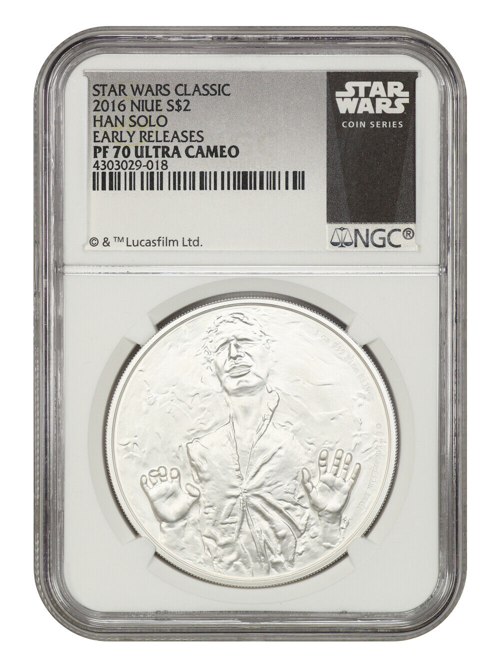 Niue: 2016 Star Wars Han Solo $2 NGC Proof 70 UCAM (Early Releases)