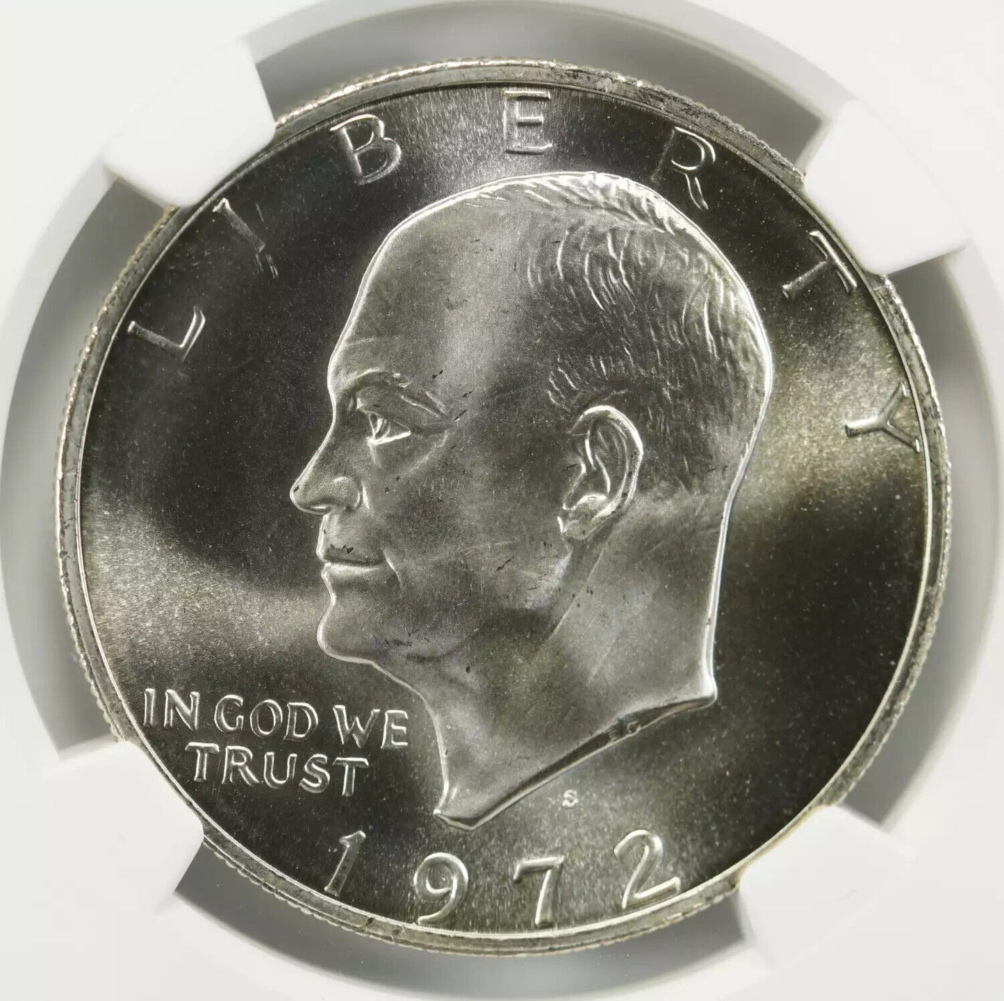 1972 S EISENHOWER IKE DOLLAR $1 SILVER NGC CERTIFIED MS 69 MINT STATE UNC (011)