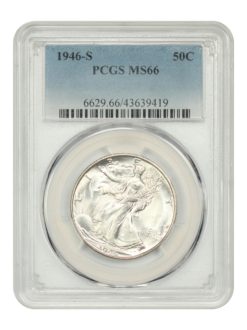 1946-S 50C PCGS MS66 - Walking Liberty Half Dollar