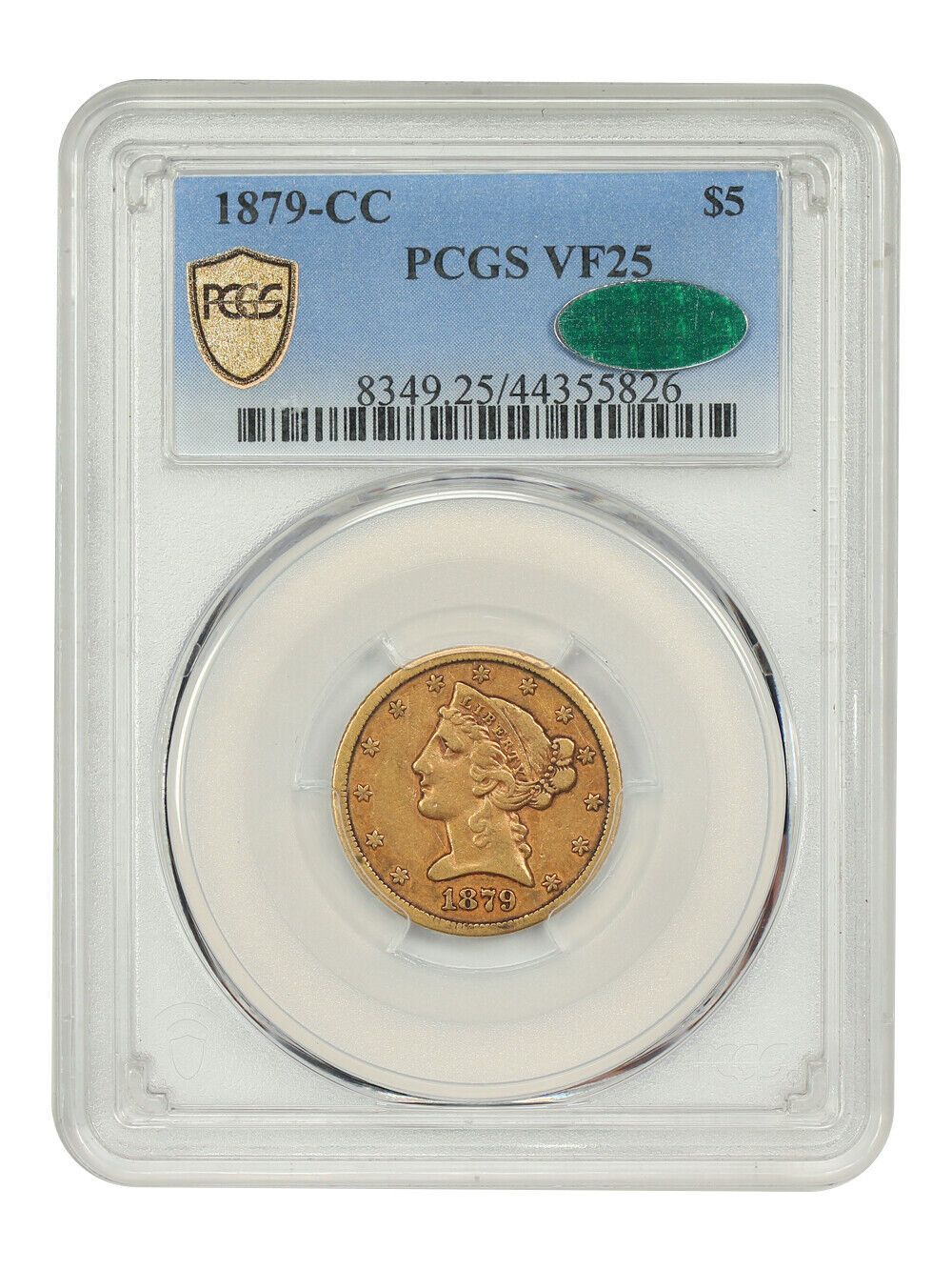 1879-CC $5 PCGS/CAC VF25 - Liberty Head $5