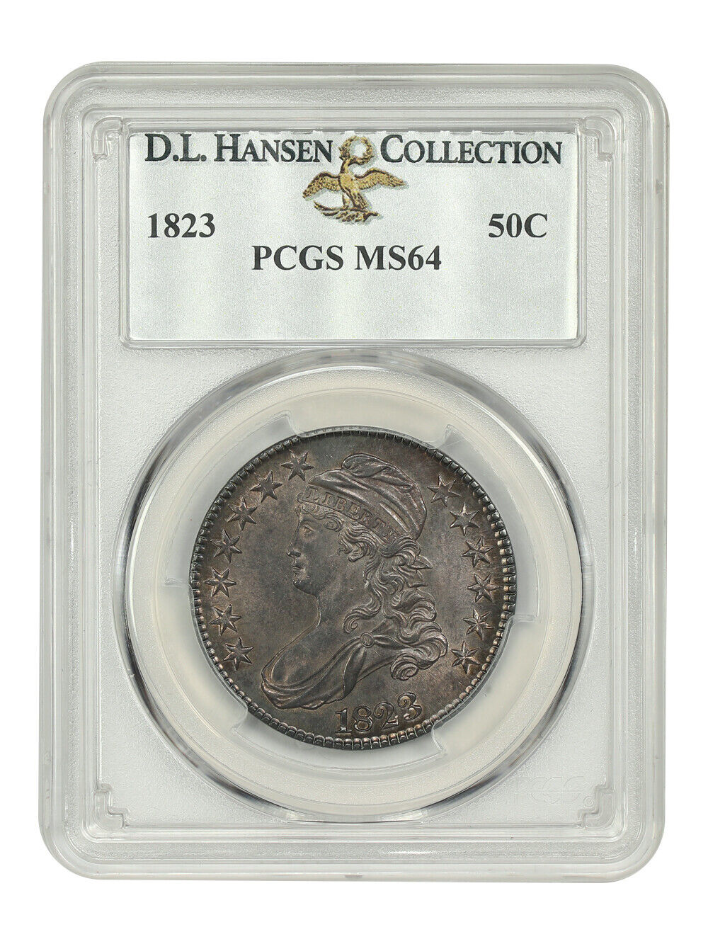 1823 50C PCGS MS64 ex: D.L. Hansen