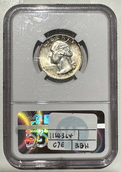 1964 P Washington Quarter NGC MS-65 Rainbow Toning