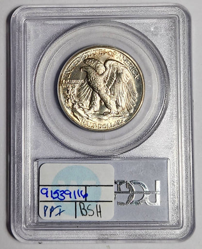 1943 D Walking Liberty Half Dollar PCGS MS-65