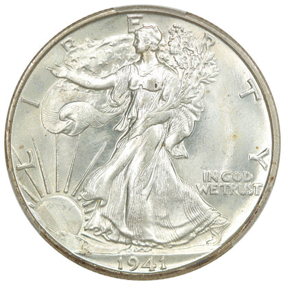 1941-D 50C CACG MS67 - Walking Liberty Half Dollar