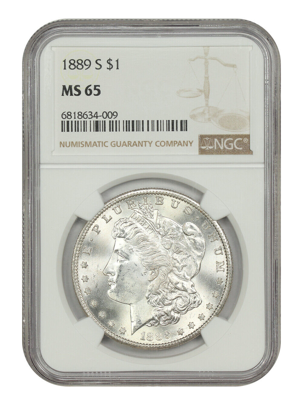 1889-S $1 NGC MS65 - Morgan Dollar