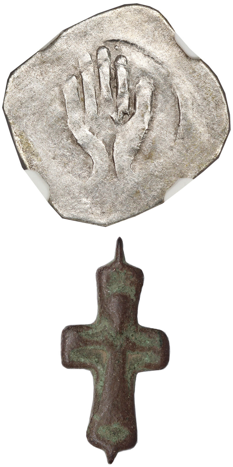 Medieval Austria: 1300-1400 Austria Heller Hall XF40 (With Antique Cross)