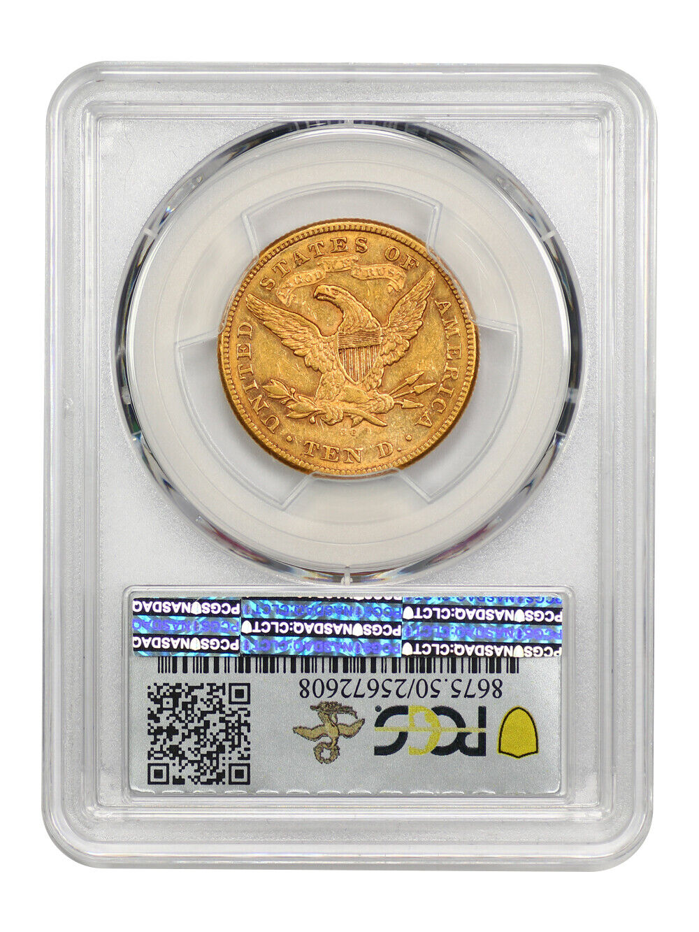 1876-CC $10 PCGS AU50 ex: D.L. Hansen