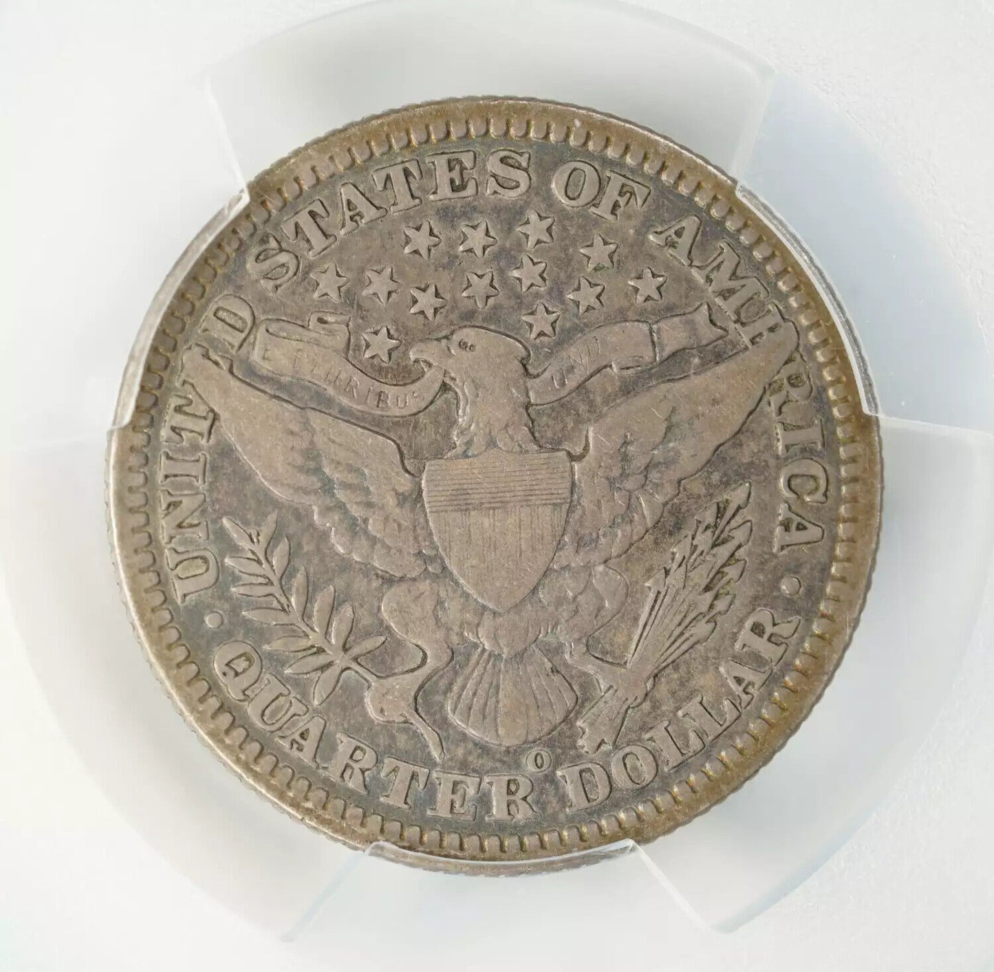 1909 O BARBER HEAD QUARTER 25C PCGS CERTIFIED F 15 FINE (152)