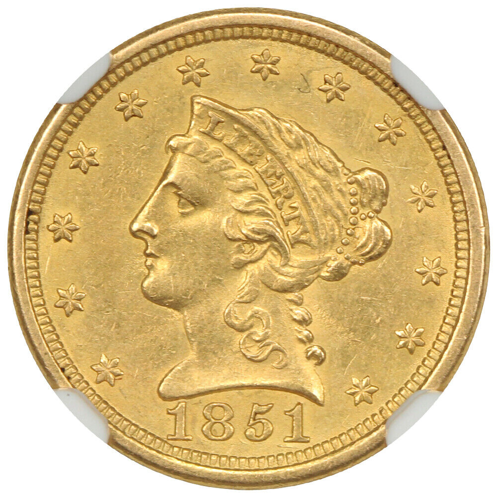 1851-O $2.50 NGC MS62 - Liberty Head $2.5 - Popular New Orleans Gold Issue