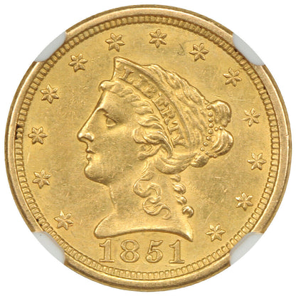 1851-O $2.50 NGC MS62 - Liberty Head $2.5 - Popular New Orleans Gold Issue