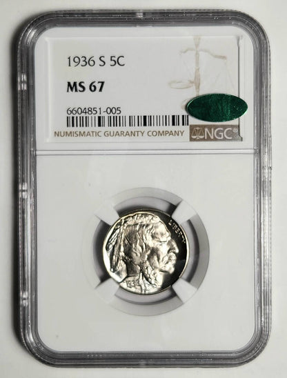 1936 S Indian Buffalo NGC MS-67 CAC