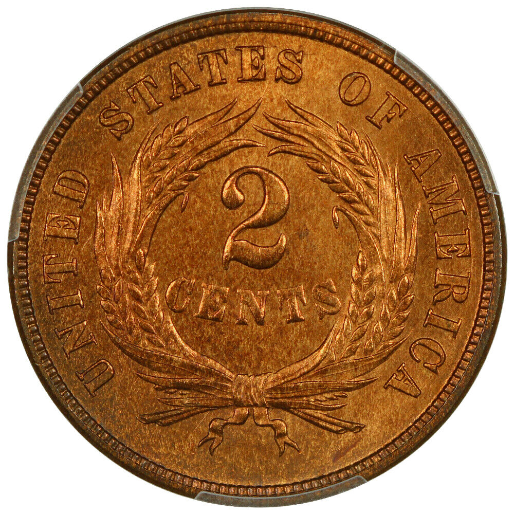 1868 2C PCGS MS66RD ex: D.L. Hansen