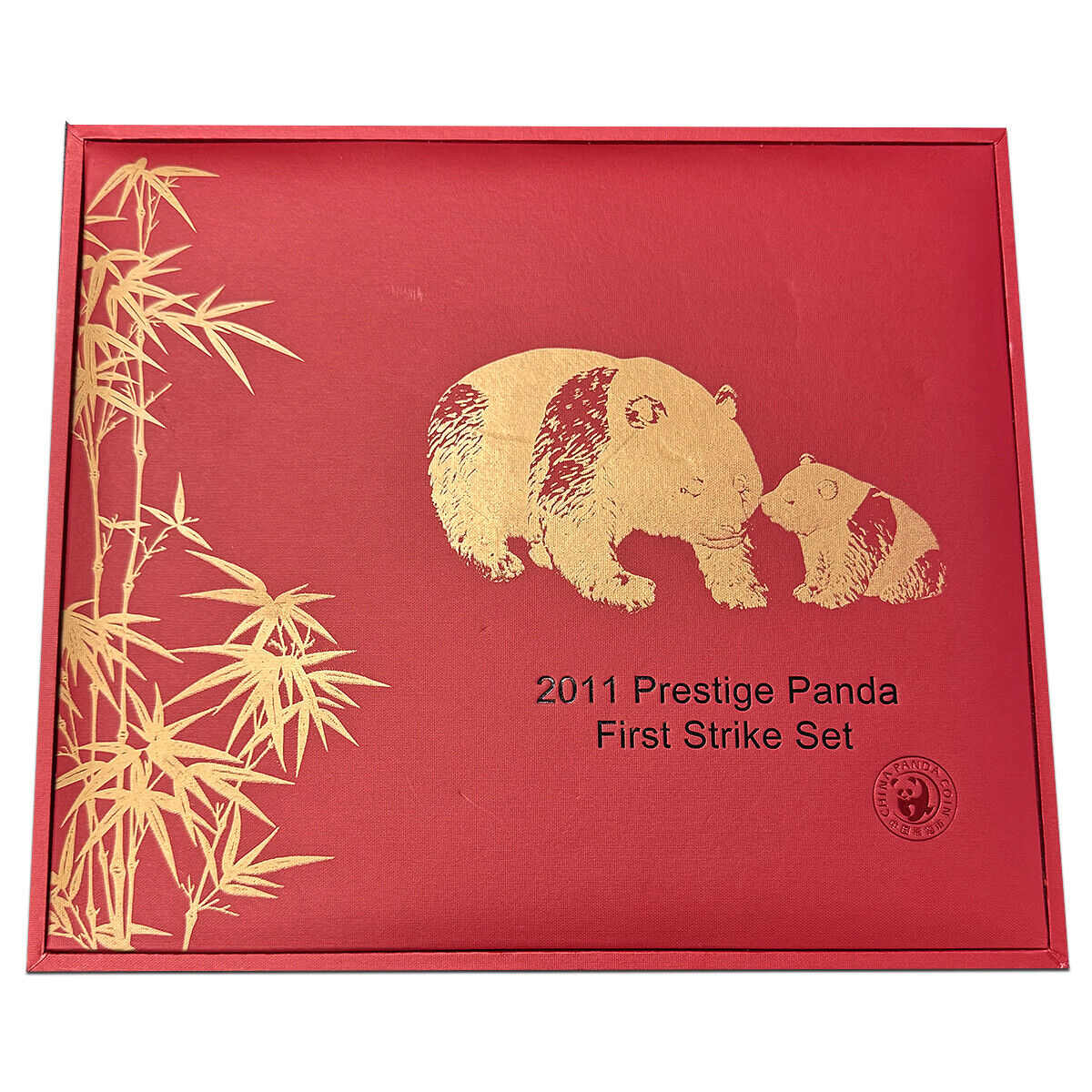 China: 2011 Gold Panda Prestige Set PCGS Gem BU (5 Coins, First Strike, w/Box &