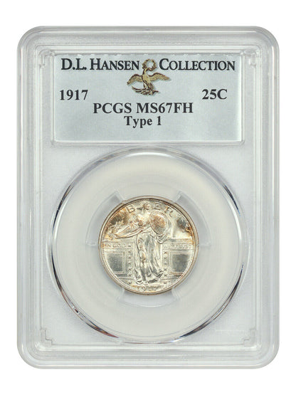 1917 25C PCGS MS67FH (Type 1) ex: D.L. Hansen