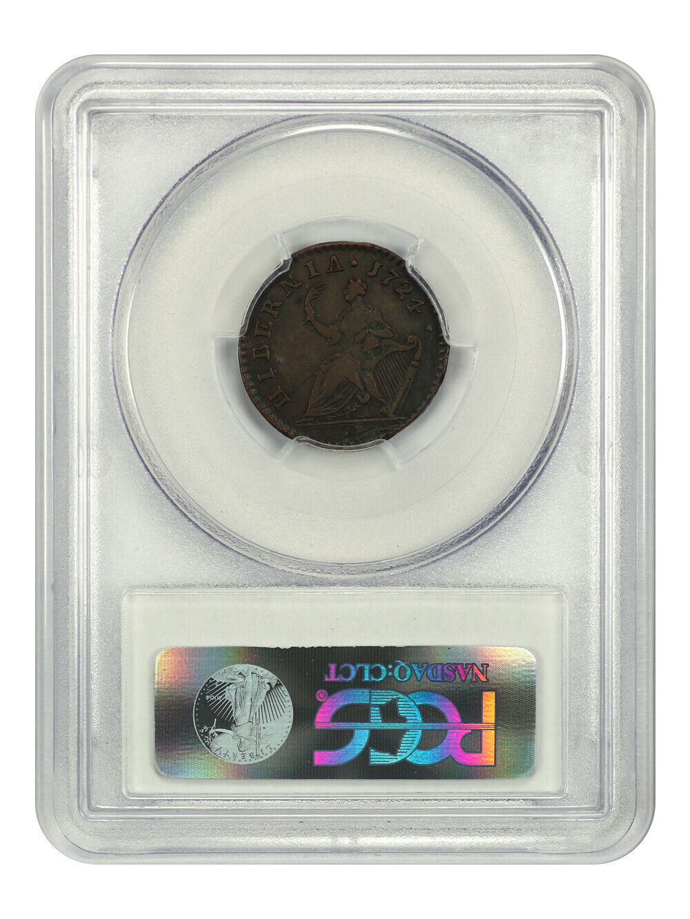 1724 Hibernia Farthing PCGS AU50