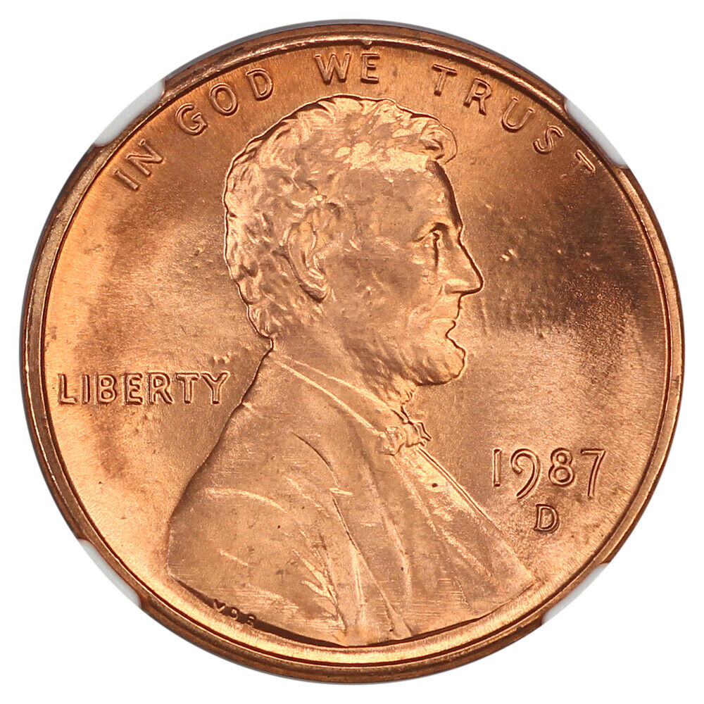 1987-D 1C NGC MS69RD - Lincoln Cent (Modern)