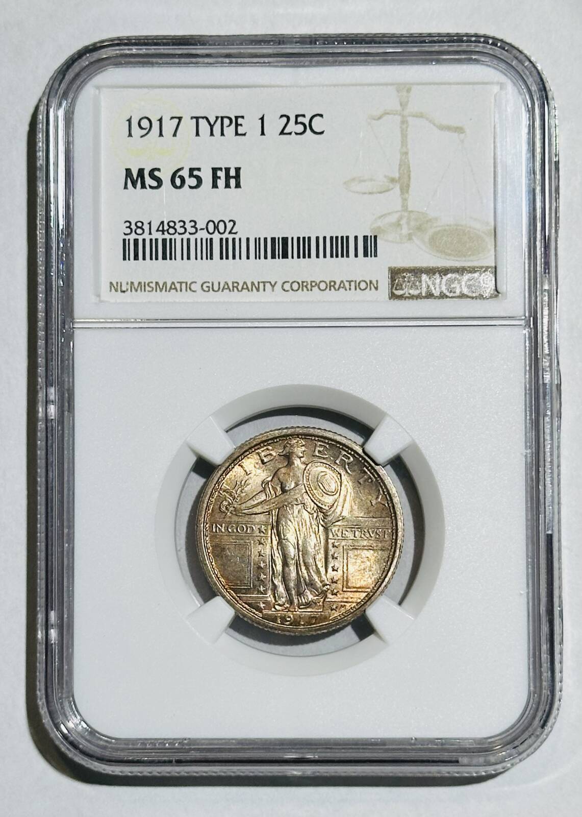 1917 P Standing Liberty Quarter NGC MS-65 FH