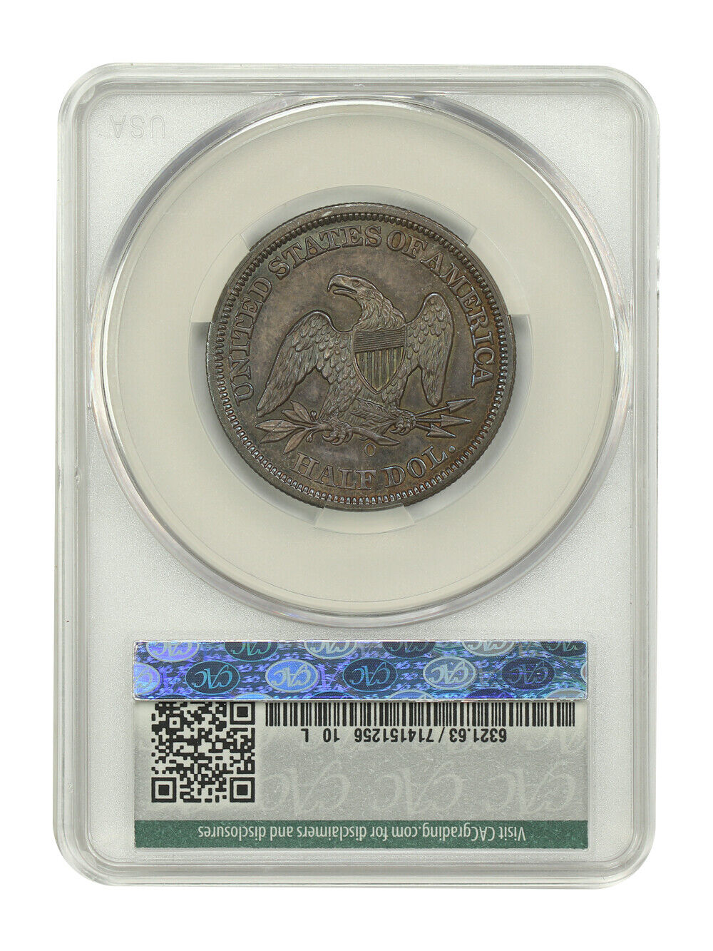 1846-O 50C CACG MS63 (Medium Date) ex: D.L. Hansen - Liberty Seated Half Dollar