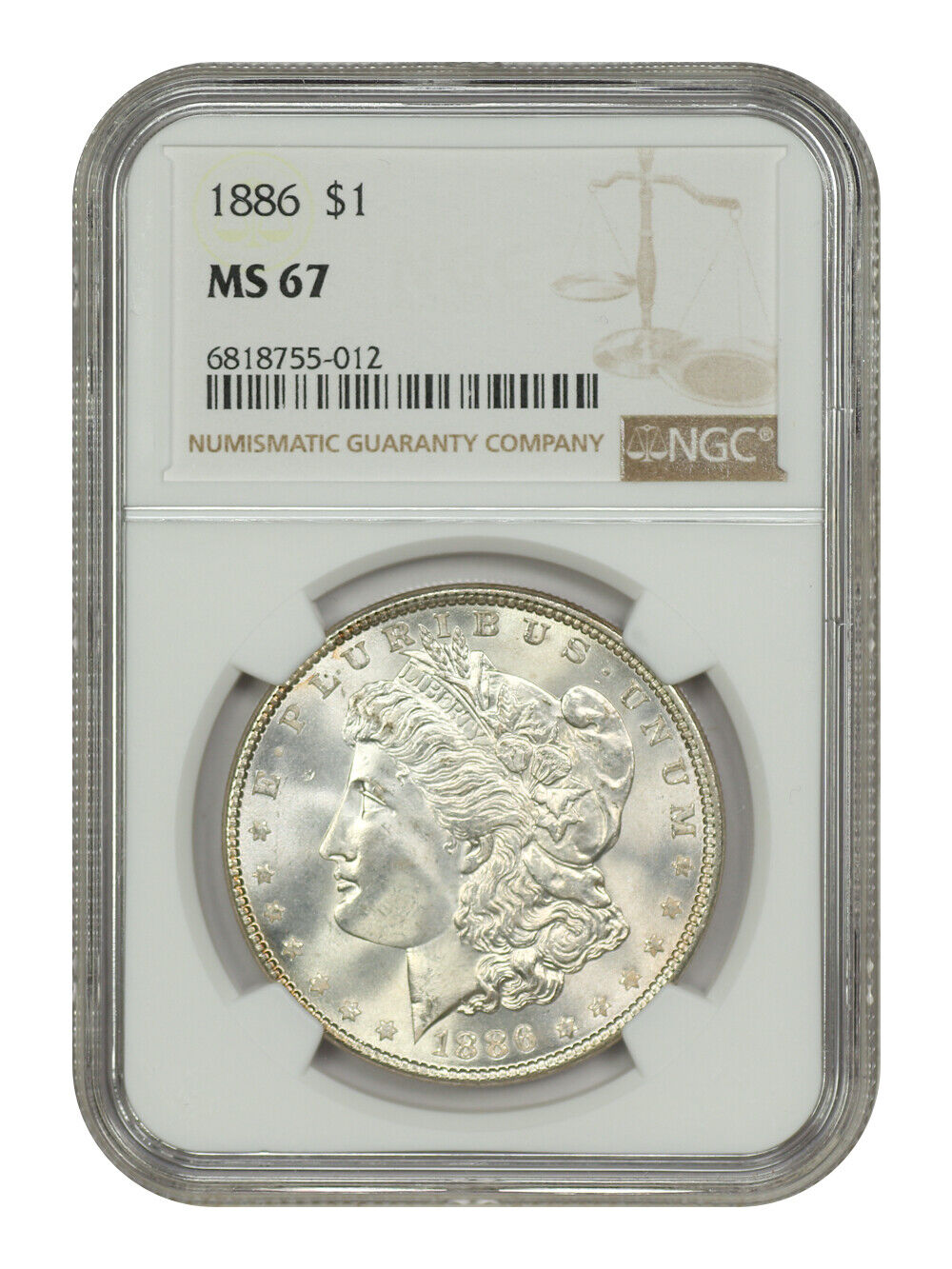 1886 $1 NGC MS67 - Morgan Dollar