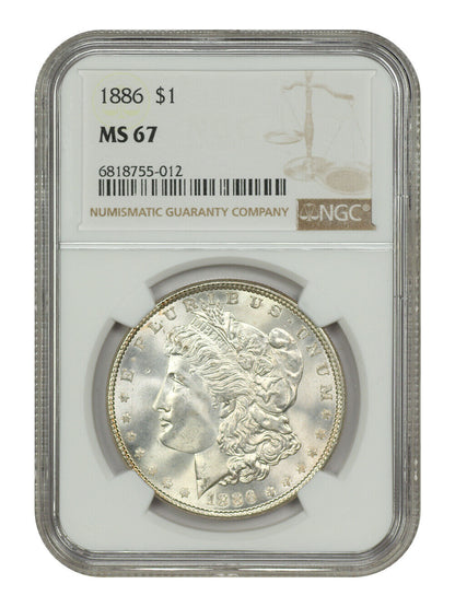 1886 $1 NGC MS67 - Morgan Dollar