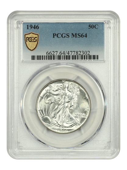 1946 50C PCGS MS64 - Walking Liberty Half Dollar