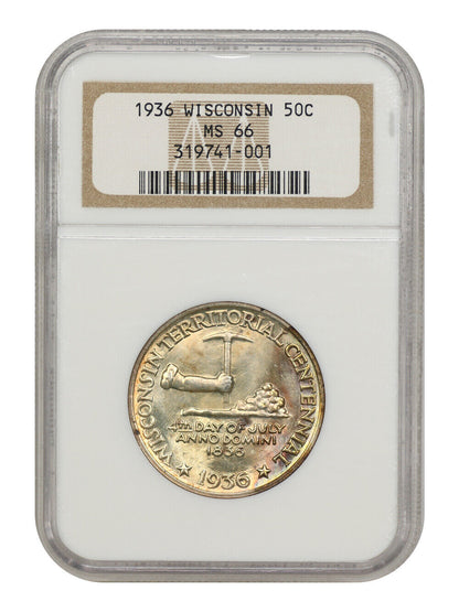 1936 50C Wisconsin NGC MS66