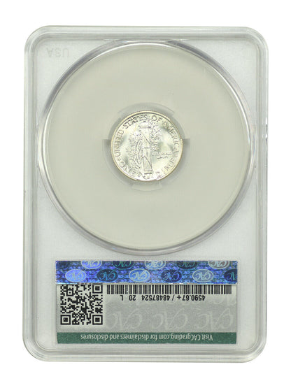 1937-S 10C CACG MS67+FB ex: D.L. Hansen - Mercury Dime