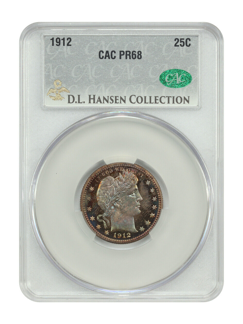 1912 25C CACG PR68 ex: D.L. Hansen - Barber Quarter