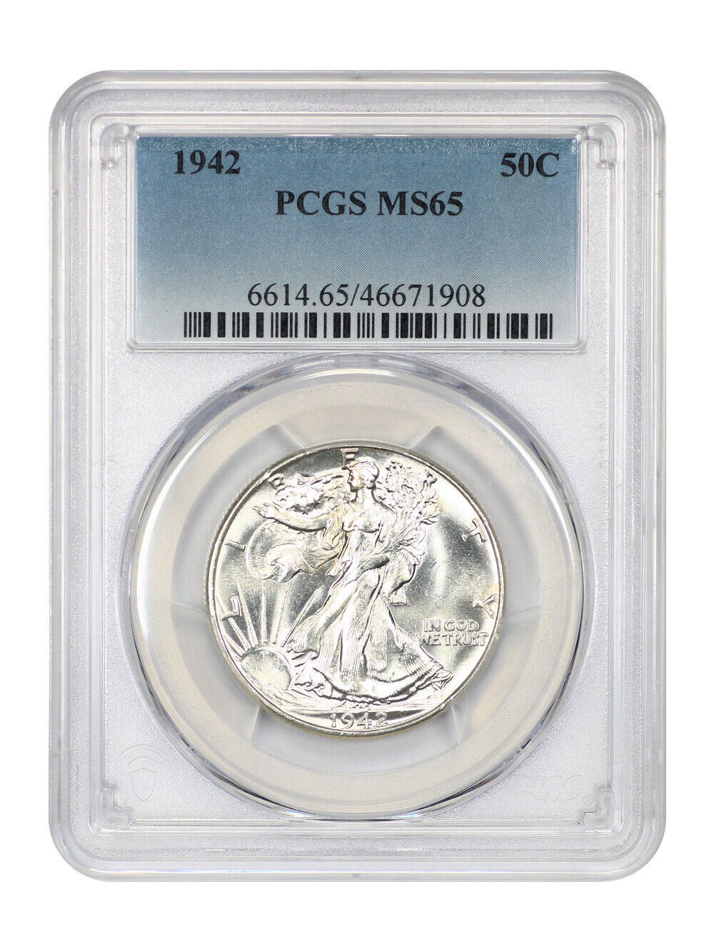 1942 50C PCGS MS65