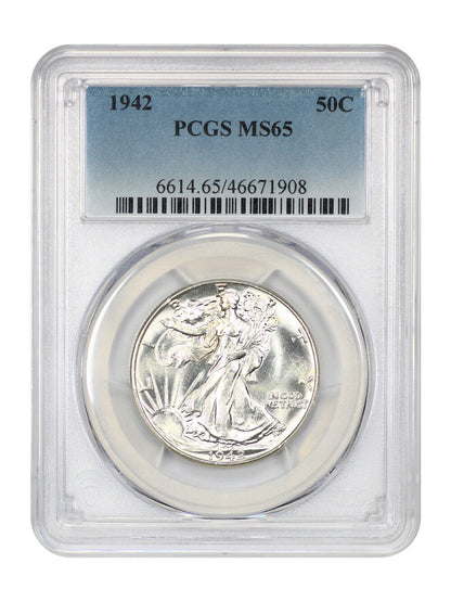 1942 50C PCGS MS65