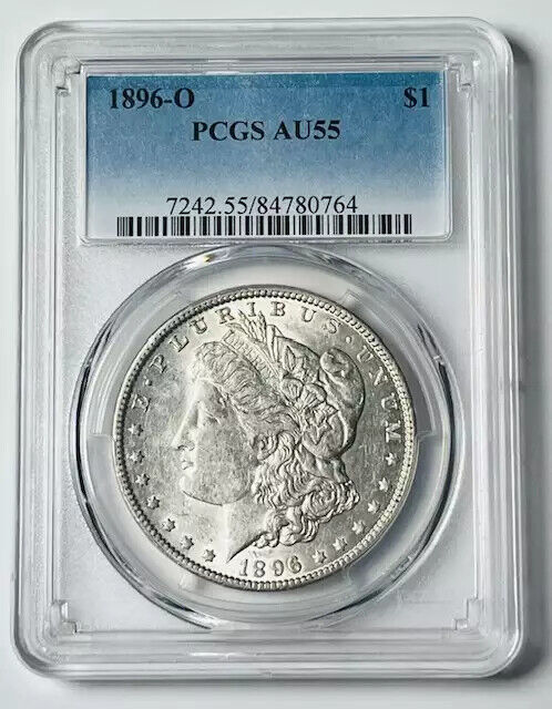 1896 O Morgan Silver Dollar PCGS AU-55