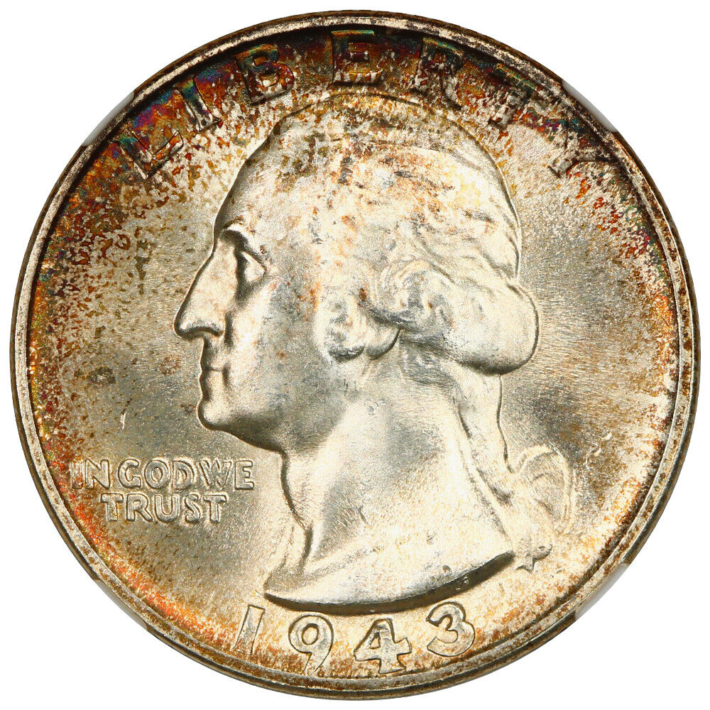 1943-S 25C NGC MS67