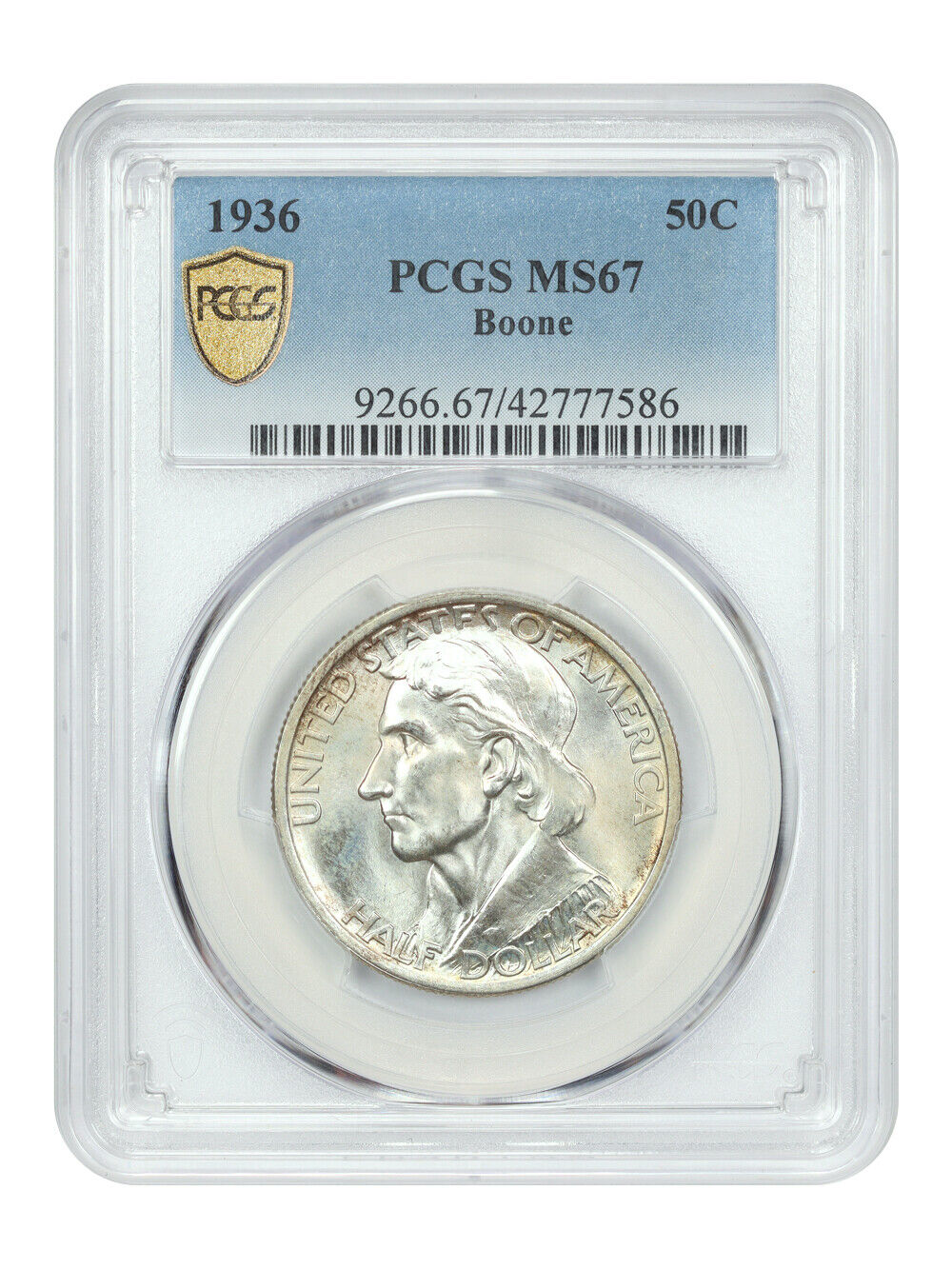 1936 50C Boone PCGS MS67