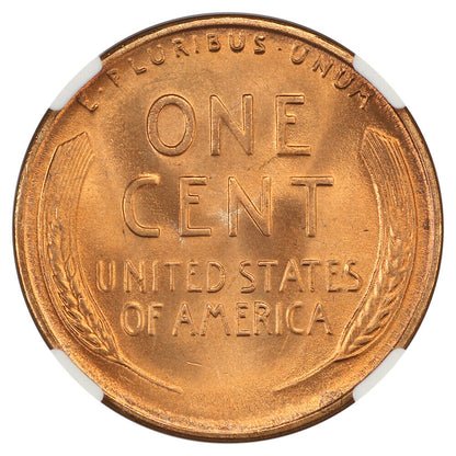 1953-S 1C NGC MS67RD - Lincoln Cent (Wheat Reverse) - Booming Mint Luster