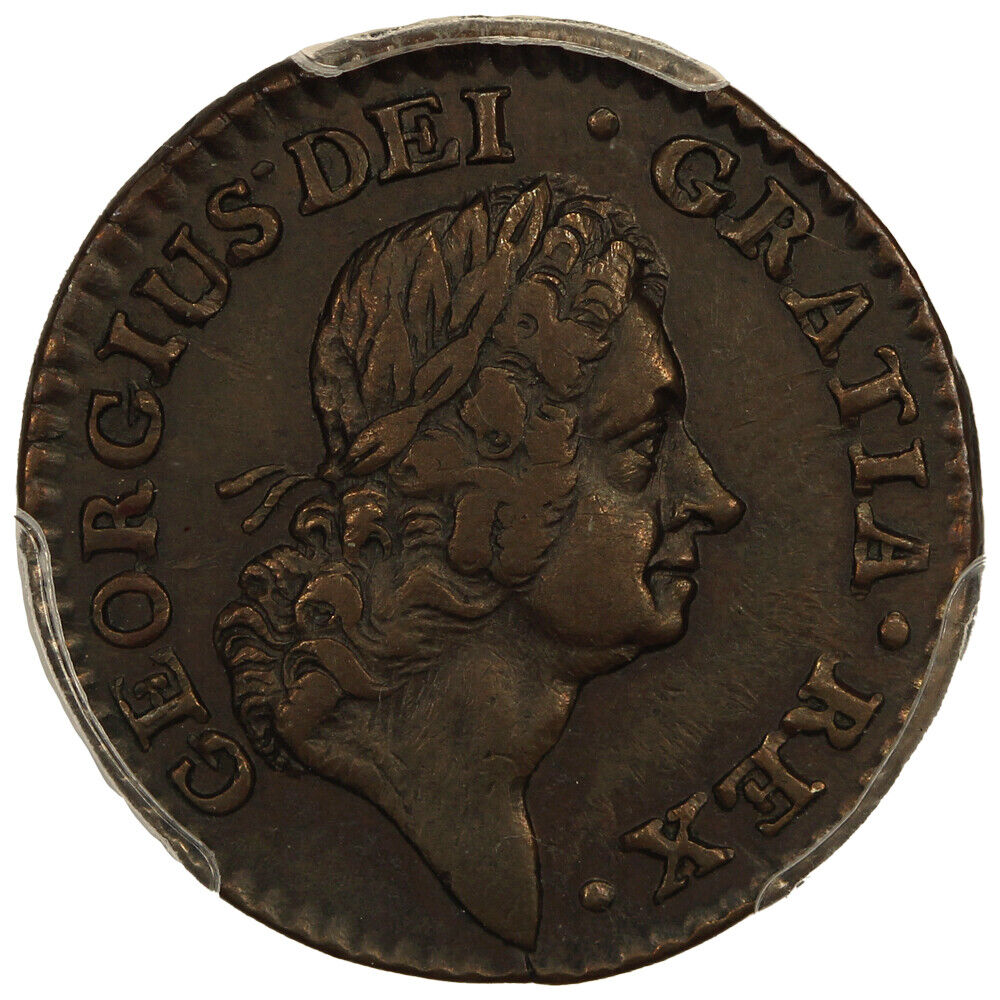 1724 Hibernia Farthing PCGS AU50