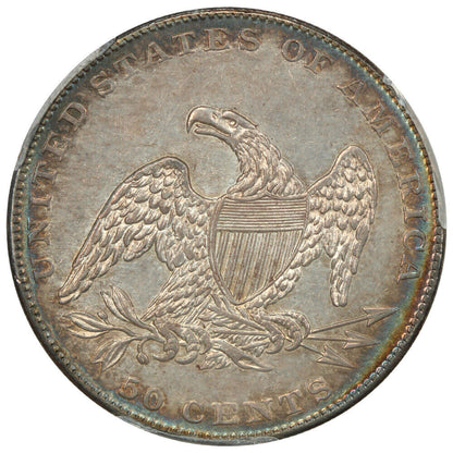 1836 50C PCGS MS63 (Reeded Edge) ex: D.L. Hansen