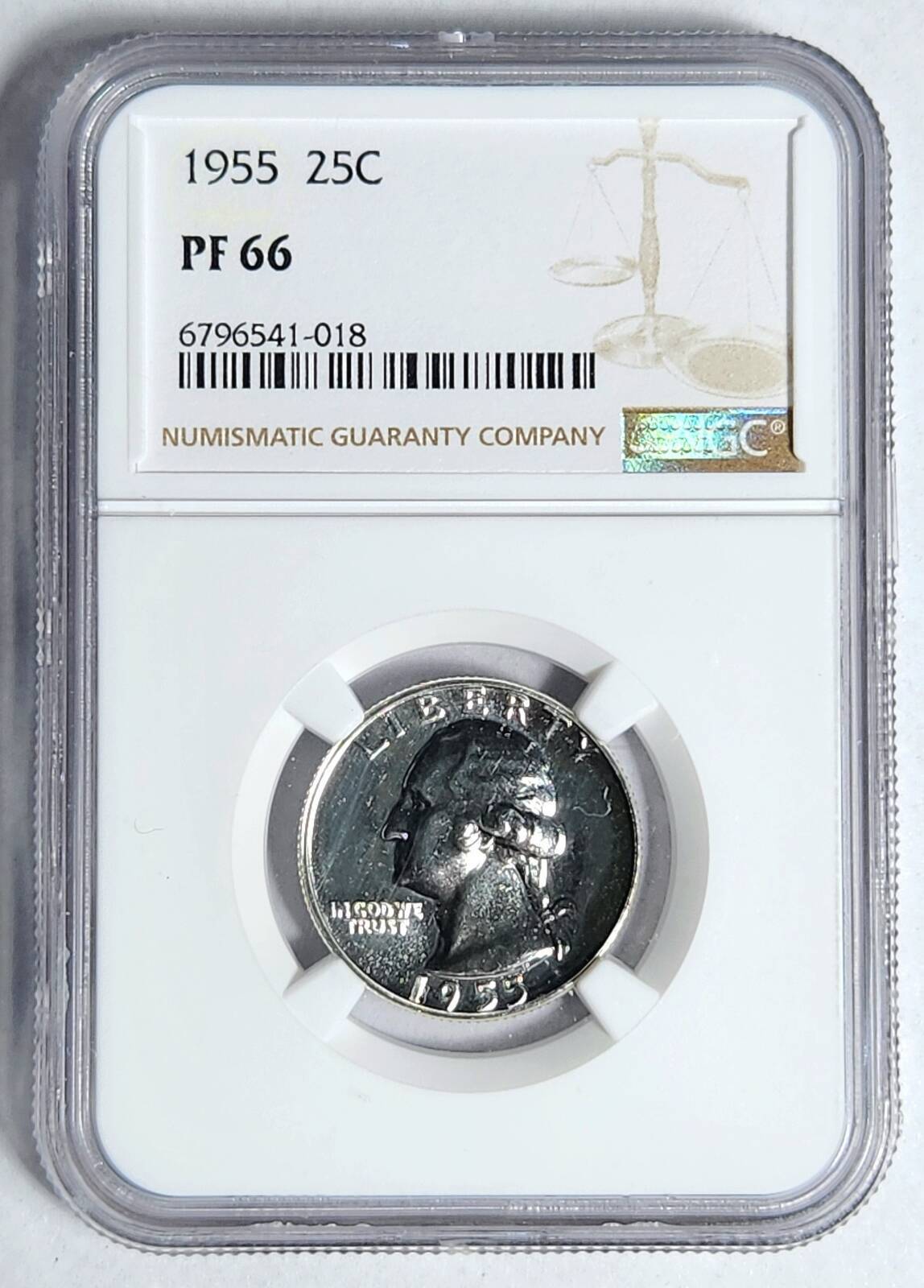 1955 P Washington Quarter NGC PF-66