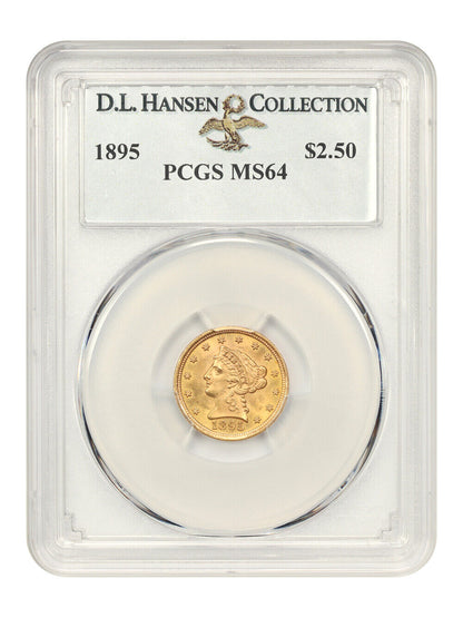 1895 $2.50 PCGS MS64 ex: D.L. Hansen