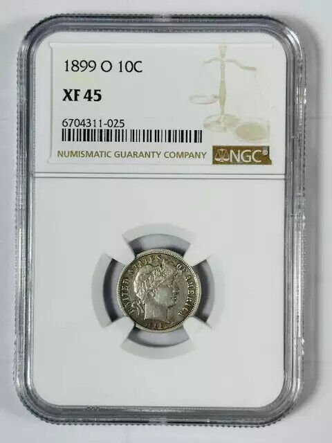 1899 O Barber Dime NGC XF-45