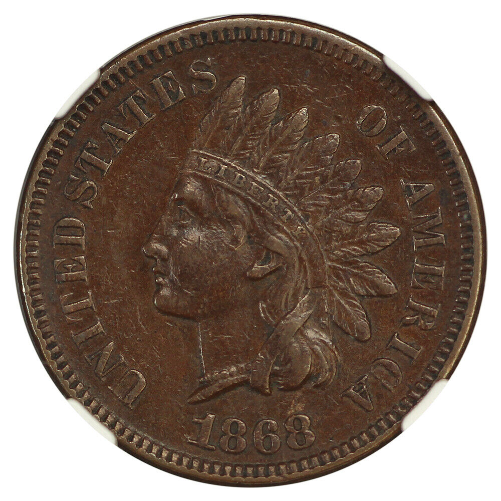 1868 1C NGC AU53 - Indian Cent