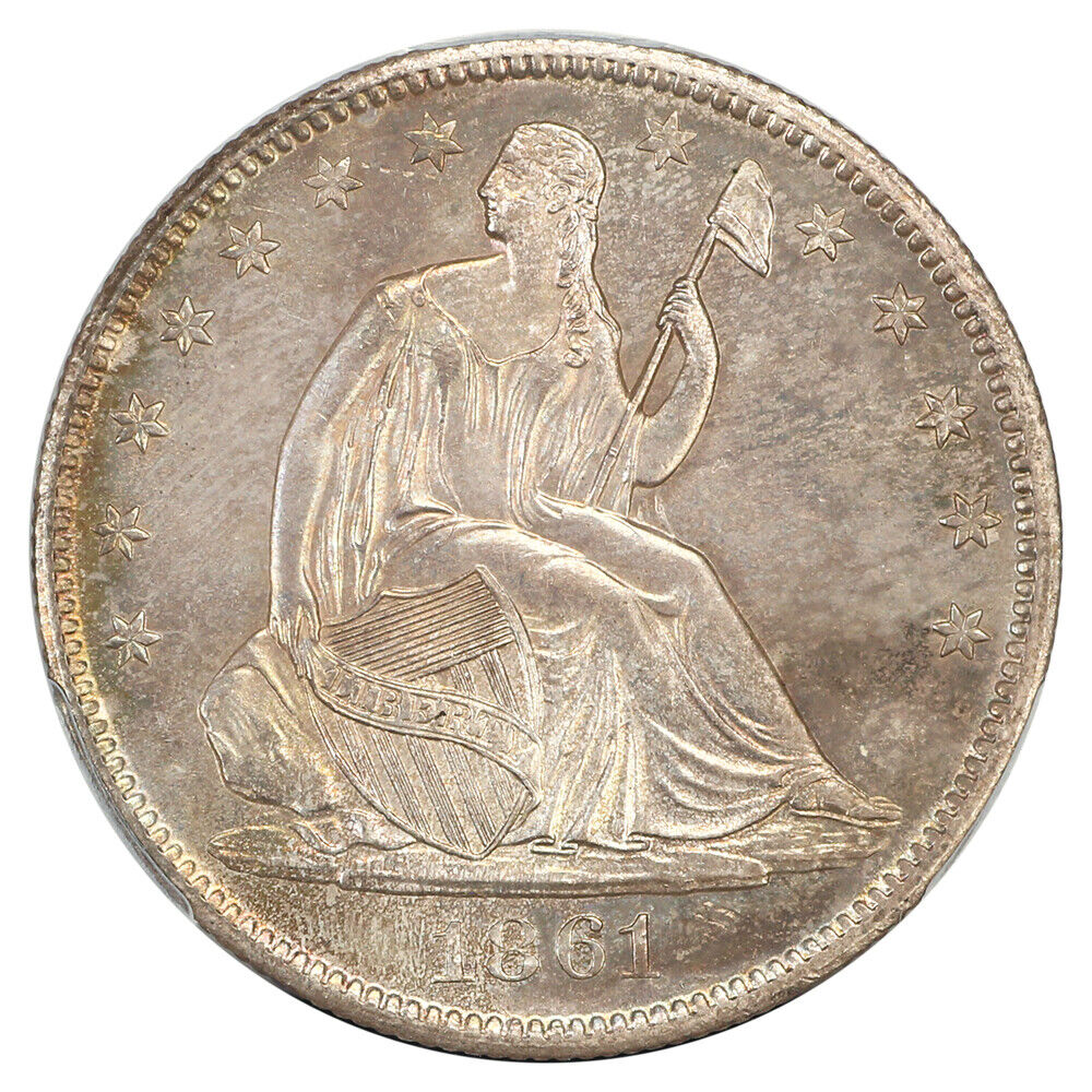 1861-O 50C PCGS MS65 - Liberty Seated Half Dollar