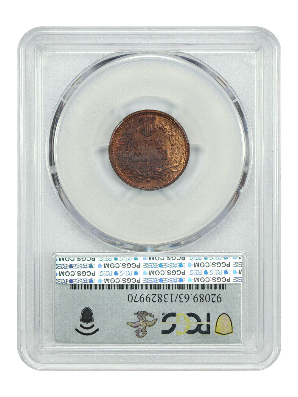 1867/67 1C PCGS MS63RB