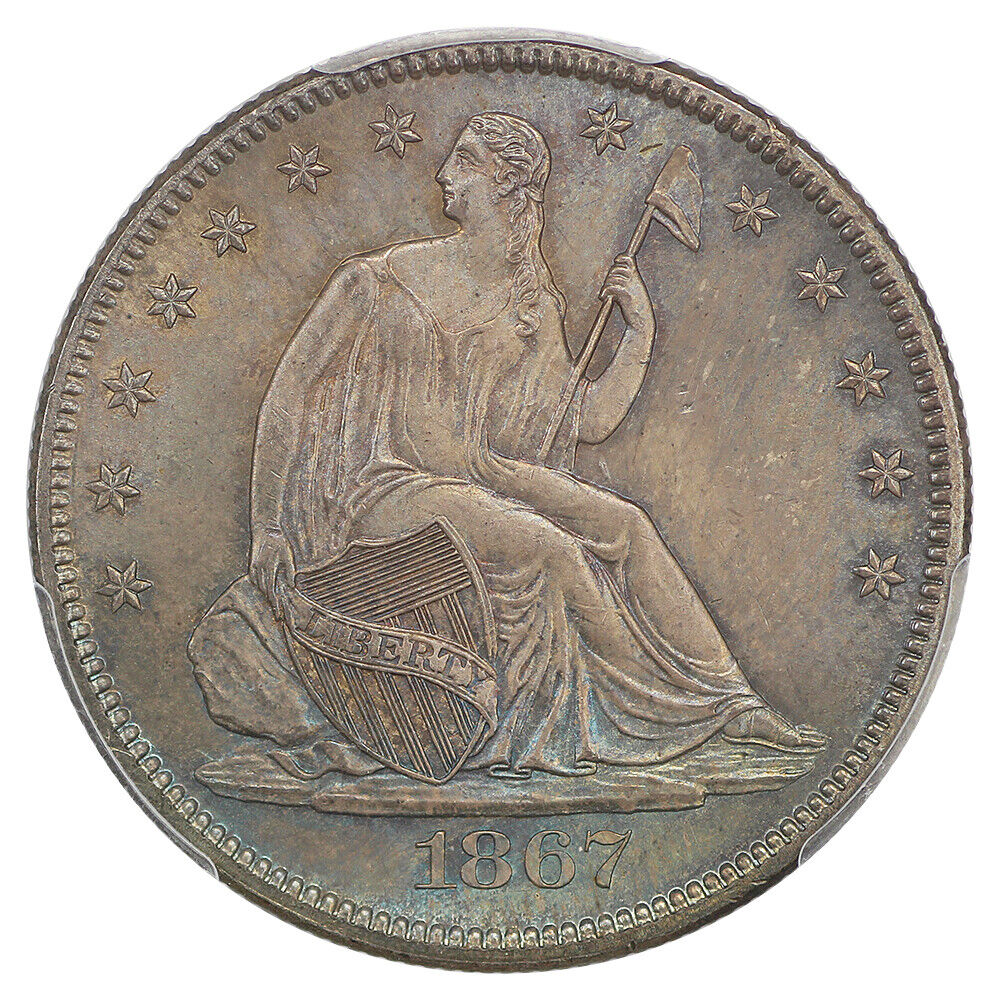 1867 50c PCGS MS65 ex: D.L. Hansen