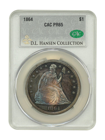 1864 $1 CACG PR65 ex: D.L. Hansen - Liberty Seated Dollar